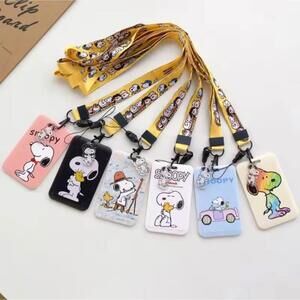 Snoopy Student Card Holder with Neck Strap – Cartoon Lanyard ID Cover